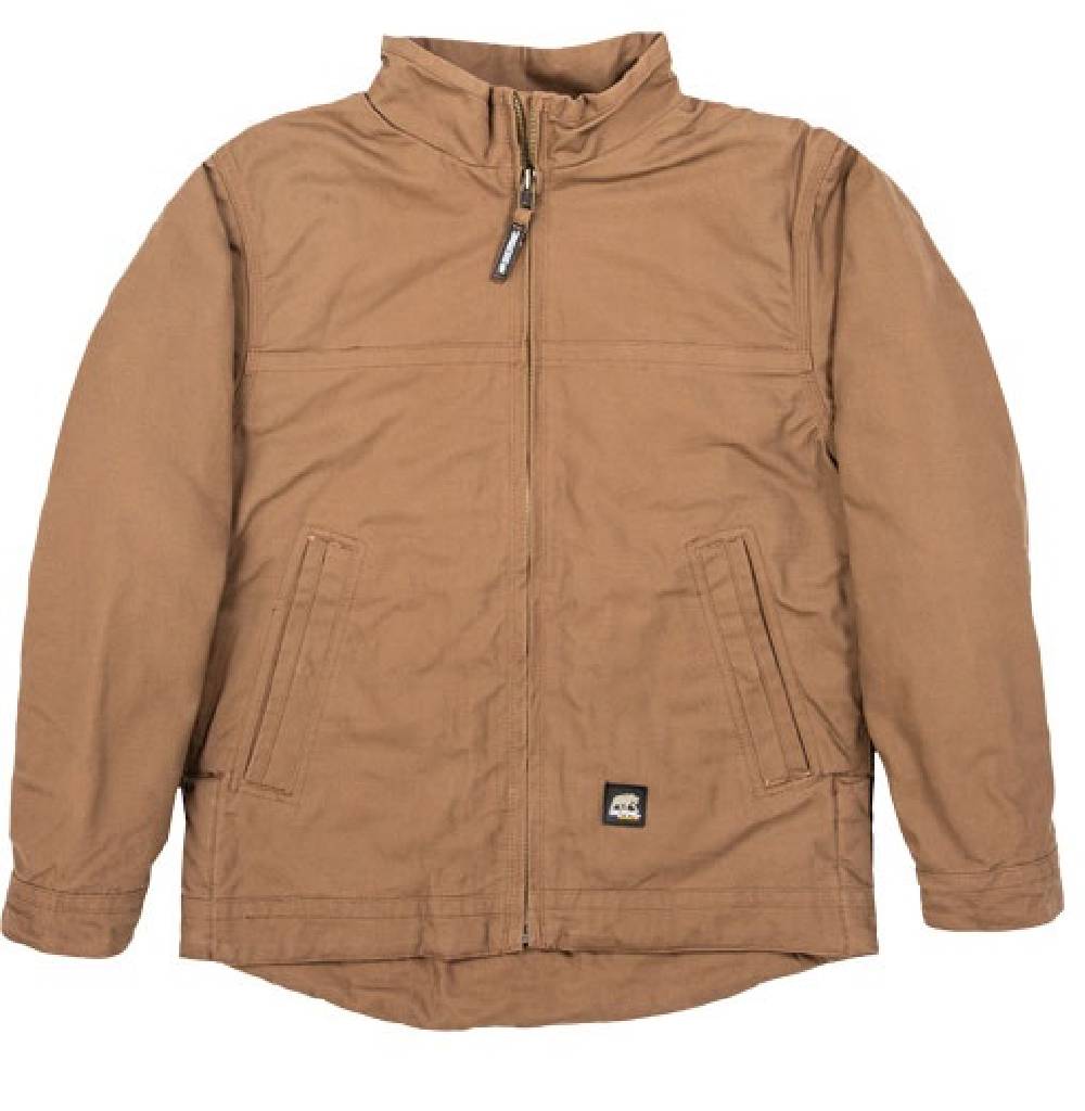 Men's Berne Flagstone Flannel Lined Duck Jacket Driftwood