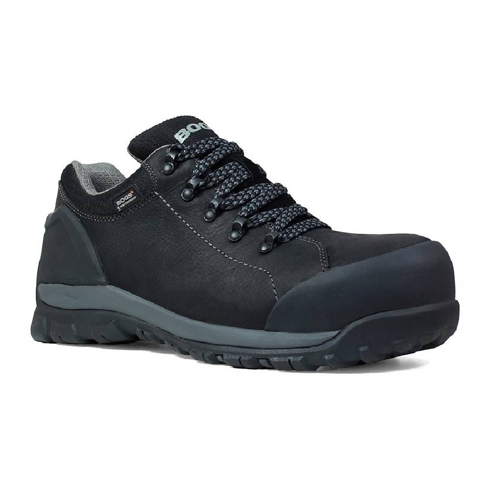 Men's Bogs Foundation Leather Low Waterproof Soft-Toe Black
